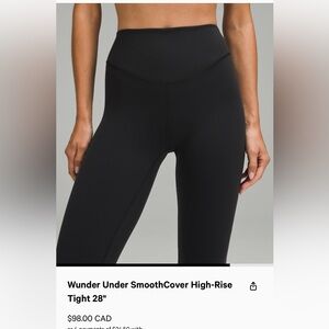 Lululemon size 4 wunder under